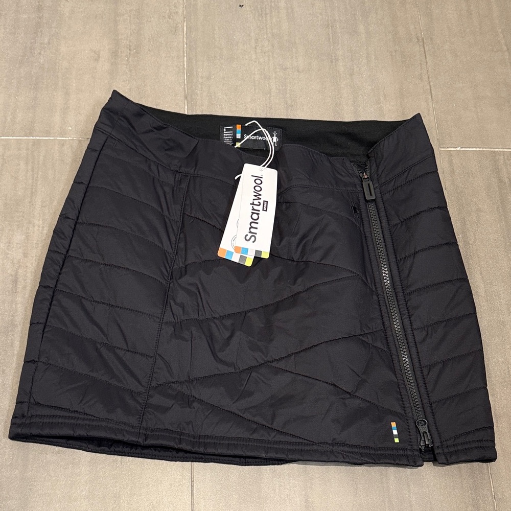 Smartwool Black Quilted Insulated Mini Skirt